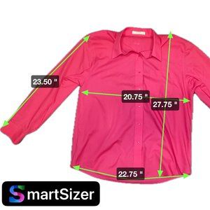 Foxcroft women's button down, bright pink, size 18